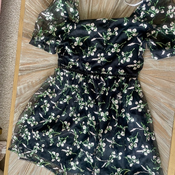 Lulus Midi Green and Black A-line dress size S - Picture 5 of 11